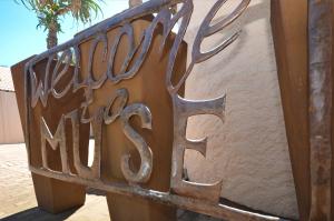 a metal sign that reads goodrich mexican museum at Muse On Griessel in Boksburg