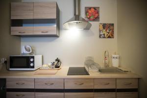 Kuchyňa alebo kuchynka v ubytovaní Apartamenty u Magika