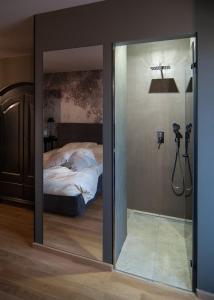 Postel nebo postele na pokoji v ubytování Klanjscek Wine&Stay