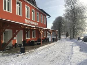 Penzion Obora v zimě