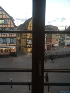 a view from a window of a city with buildings at Studio Grand Rue in Colmar