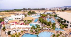 an aerial view of a resort with two pools at Lacqua Di Roma Acqua Park in Caldas Novas