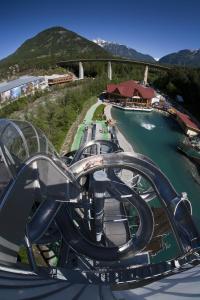 a water slide on top of a cruise ship at Das Schlössl in Haiming