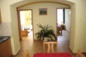 A seating area at Afrodité Apartmanok