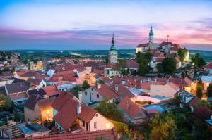 Nespecifikovaný výhled na destinaci Hlohovec nebo výhled na město při pohledu z apartmánu