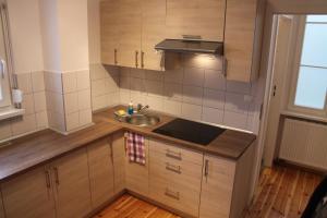 Kuchyňa alebo kuchynka v ubytovaní Apartamenty Szabla Bydgoszcz