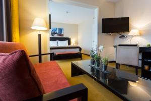 Un televizor și/sau centru de divertisment la Hotel Euler Basel
