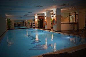 a large swimming pool in a hotel room at Economy Silesian Hotel in Katowice