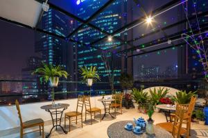 Χώρος καθιστικού στο Busan Hotel