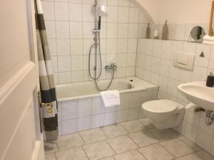 Koupelna v ubytování Pension Wielsch
