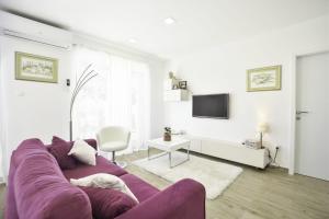 Televízia a/alebo spoločenská miestnosť v ubytovaní Villa Joy- Paradise near Split