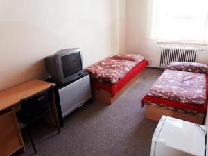 TV a/nebo společenská místnost v ubytování Ubytovna Pod Mostem