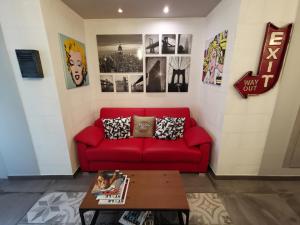 A seating area at The black dog house