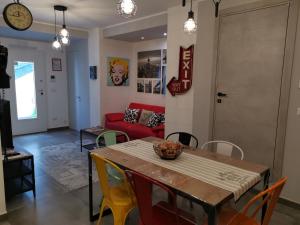 A seating area at The black dog house