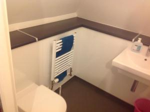 a small bathroom with a toilet and a sink at WESTEND PROPERTY in Aberdeen