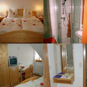 Ένα ή περισσότερα κρεβάτια σε δωμάτιο στο Apfelhof Flieder