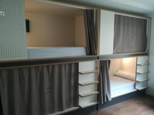 A seating area at Agora Hostel