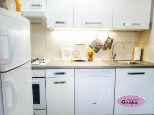 Kuchyň nebo kuchyňský kout v ubytování Apartment Gospa