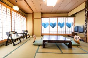 Posezení v ubytování Yamadaya Ryokan