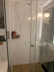 A bathroom at Blue Elegance City Center Heraklion Apartment