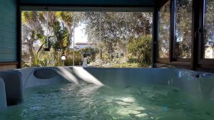 科佩蒂諾的住宿－Le Radici Casa Vacanze，水屋中的按摩浴缸