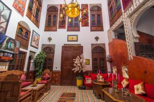 Posezení v ubytování Riad Dar Mansoura