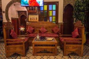 Posezení v ubytování Riad Dar Mansoura