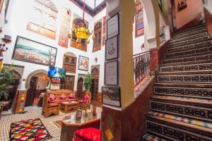 Posezení v ubytování Riad Dar Mansoura