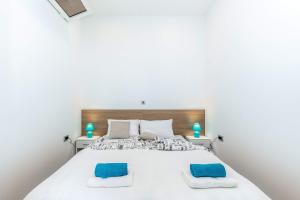Posteľ alebo postele v izbe v ubytovaní Julia apartments