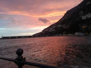 a view from the top of a boat on a lake at Domus Gaia in Amalfi