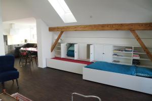 Kuchyň nebo kuchyňský kout v ubytování Ackaert Ferienwohnung Top of Thun