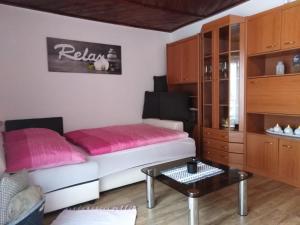 Postel nebo postele na pokoji v ubytování Ferienhaus Bauer