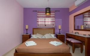 Ένα ή περισσότερα κρεβάτια σε δωμάτιο στο Eleni's cozy apartment in Tsilivi