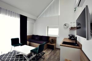 TV a/nebo společenská místnost v ubytování Apartments The Art House