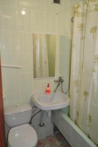 y baño con aseo y lavamanos. en 3-х комнатные Апартаменты на Данила Галицкого, en Kamianets-Podilskyi