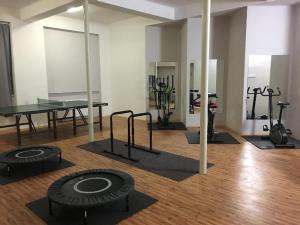 Fitness centrum a/nebo fitness zařízení v ubytování Hotel Racek