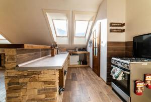 A kitchen or kitchenette at Žrebčín Mlynčok