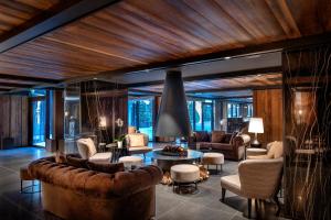 Posezení v ubytování Le Massif Hotel & Lodge Courmayeur The Leading Hotels of the World