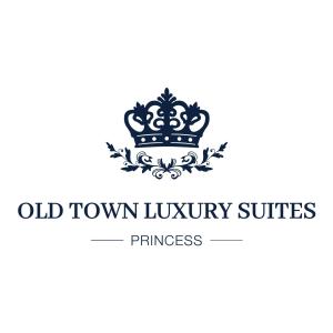 un logo di suite di lusso del centro storico di Old Town Luxury Suites 'Princess' a Città di Corfù