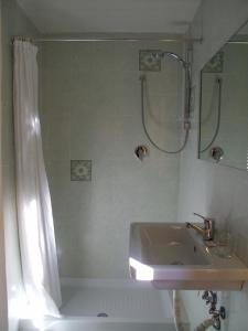 a bathroom with a sink and a shower at Hotel Texas in Rome