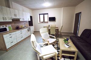 "U Čápa" Krásný apartmán v Sedleci廚房或簡易廚房