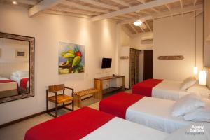 Cama ou camas em um quarto em Hotel de Lençois