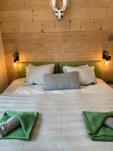 Katil atau katil-katil dalam bilik di Apartment Maya, La Praz, Chamonix Mont Blanc