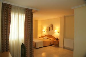 Posteľ alebo postele v izbe v ubytovaní Hotel La Brañina