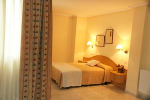 Posteľ alebo postele v izbe v ubytovaní Hotel La Brañina