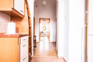 A kitchen or kitchenette at Apartment Piekarska