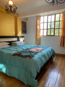 Katil atau katil-katil dalam bilik di Hostal Qolqampata