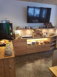 مطبخ أو مطبخ صغير في Pension Alpenblick