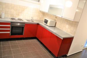 Kuchyň nebo kuchyňský kout v ubytování Apartment Daniela