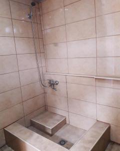 łazienka z prysznicem z 2 stopniami w obiekcie Guesthouse TTT w mieście Tbilisi City